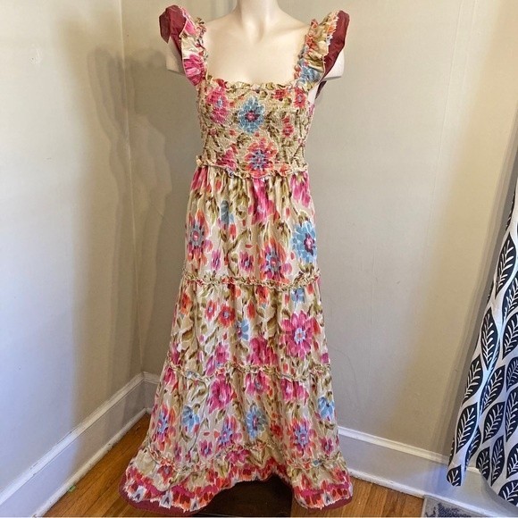 HOUSE OF HARLOW 1960 Floral retro maxi dress with ruffle detail & pockets - Picture 12 of 13